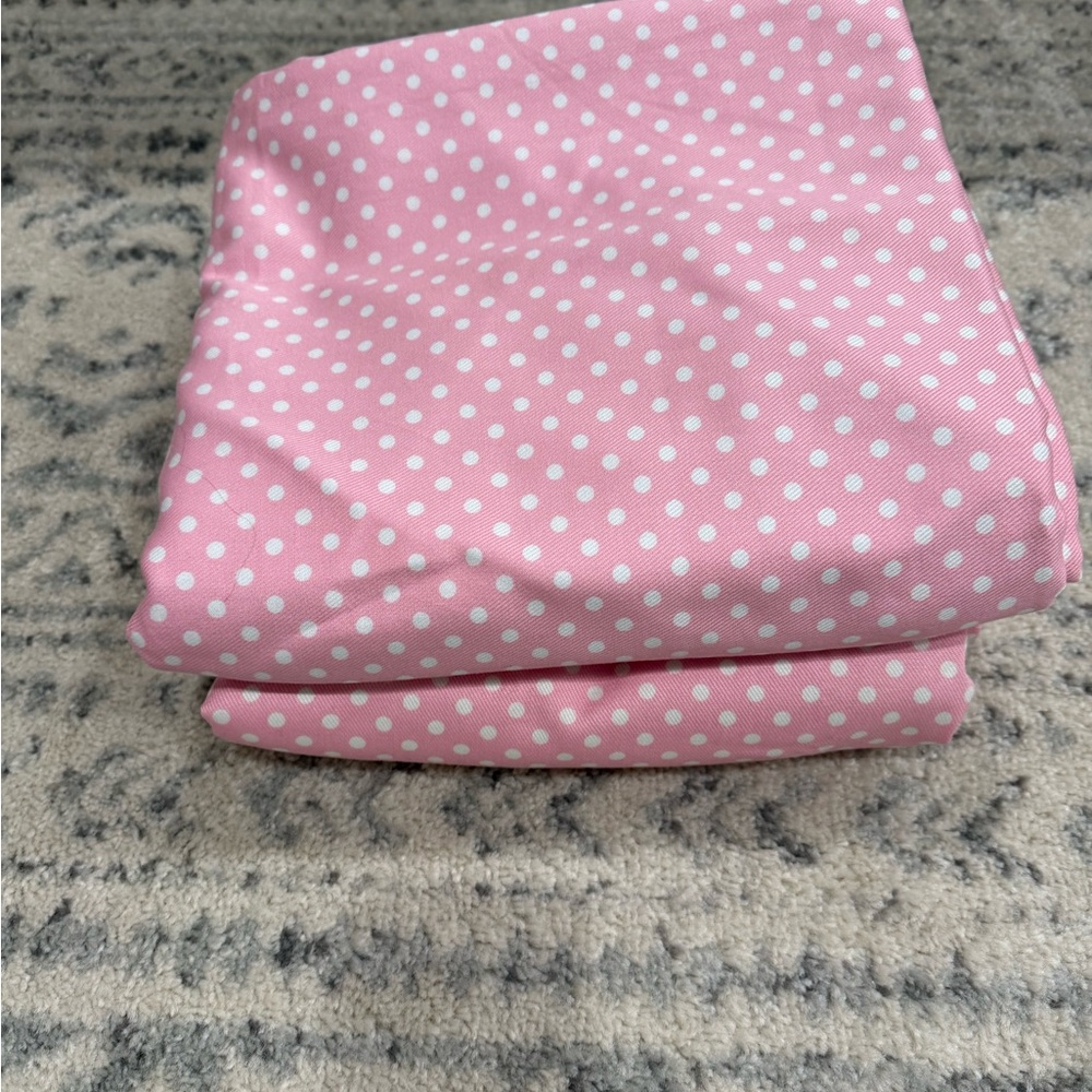 Pottery Barn Kids Pink with White Polka Dots Blackout Curtains (2 panels)